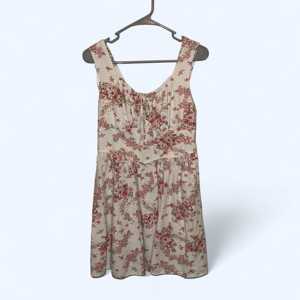 Floral Cream and Pink Dress